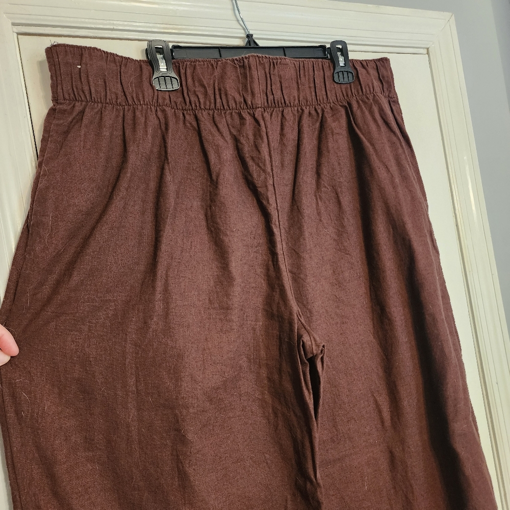 Abercrombie & Fitch Linen Wide Leg Pant Sz XL - Picture 3 of 6
